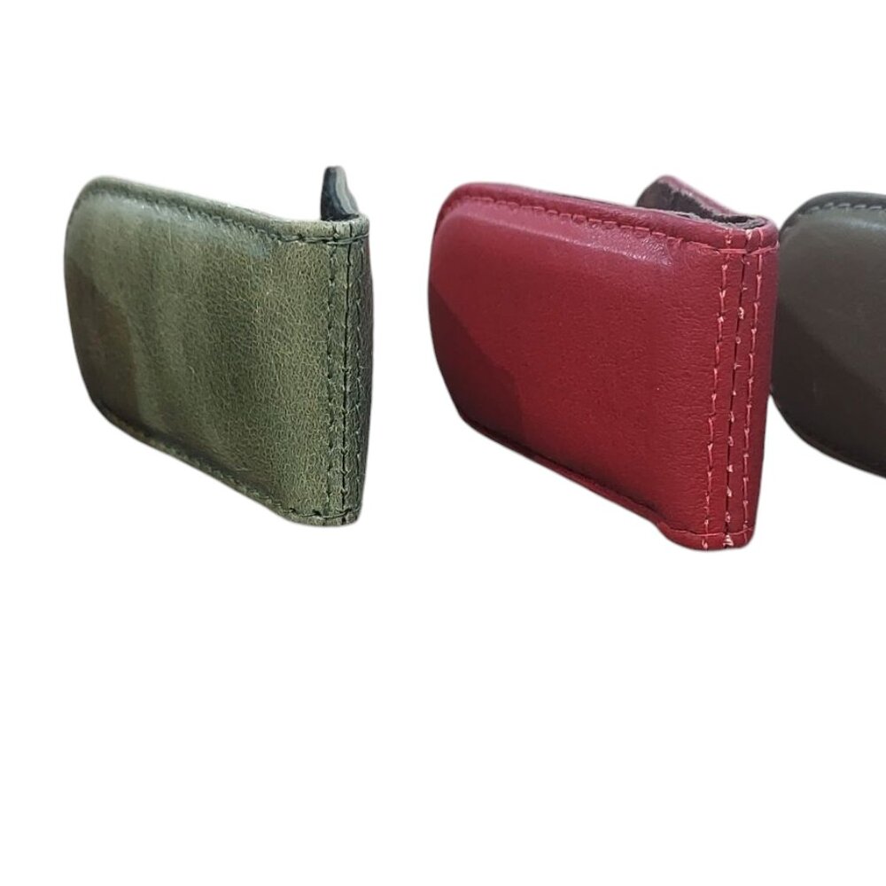 3pc Genuine Leather Money Clip
